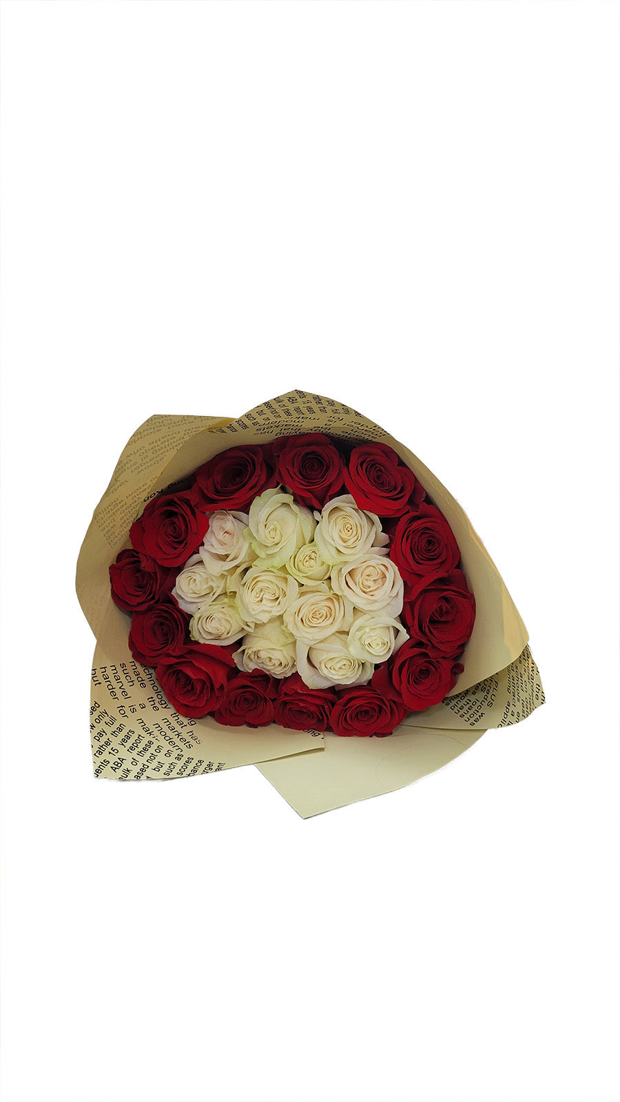 Red Roses and White Roses Combo