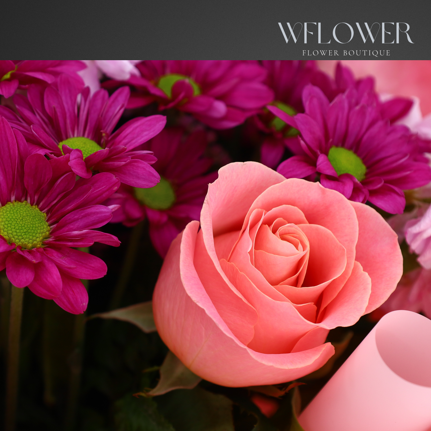 Rosé Symphony Signature Bouquet with Vase