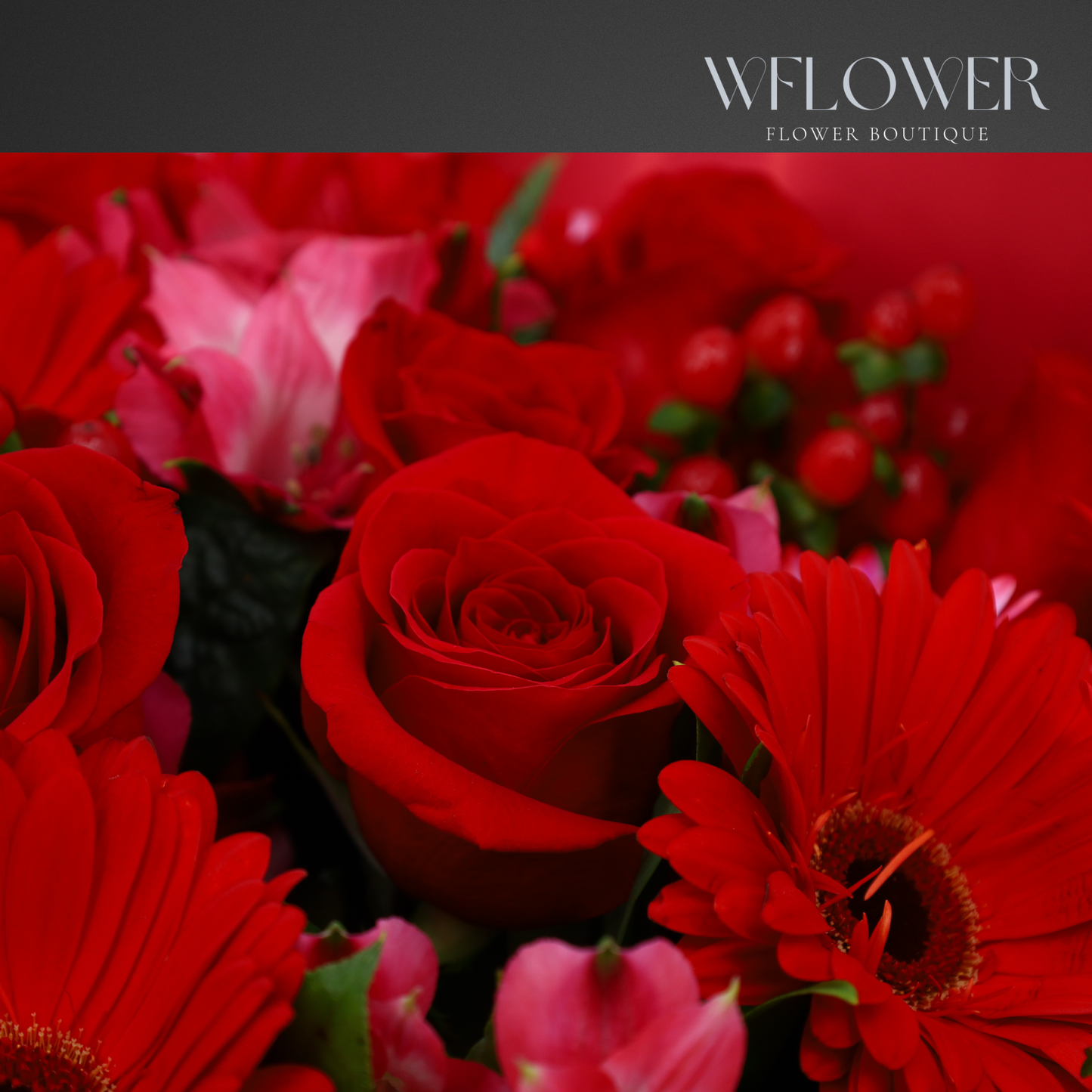 Velvet Rouge Signature Bouquet with Vase