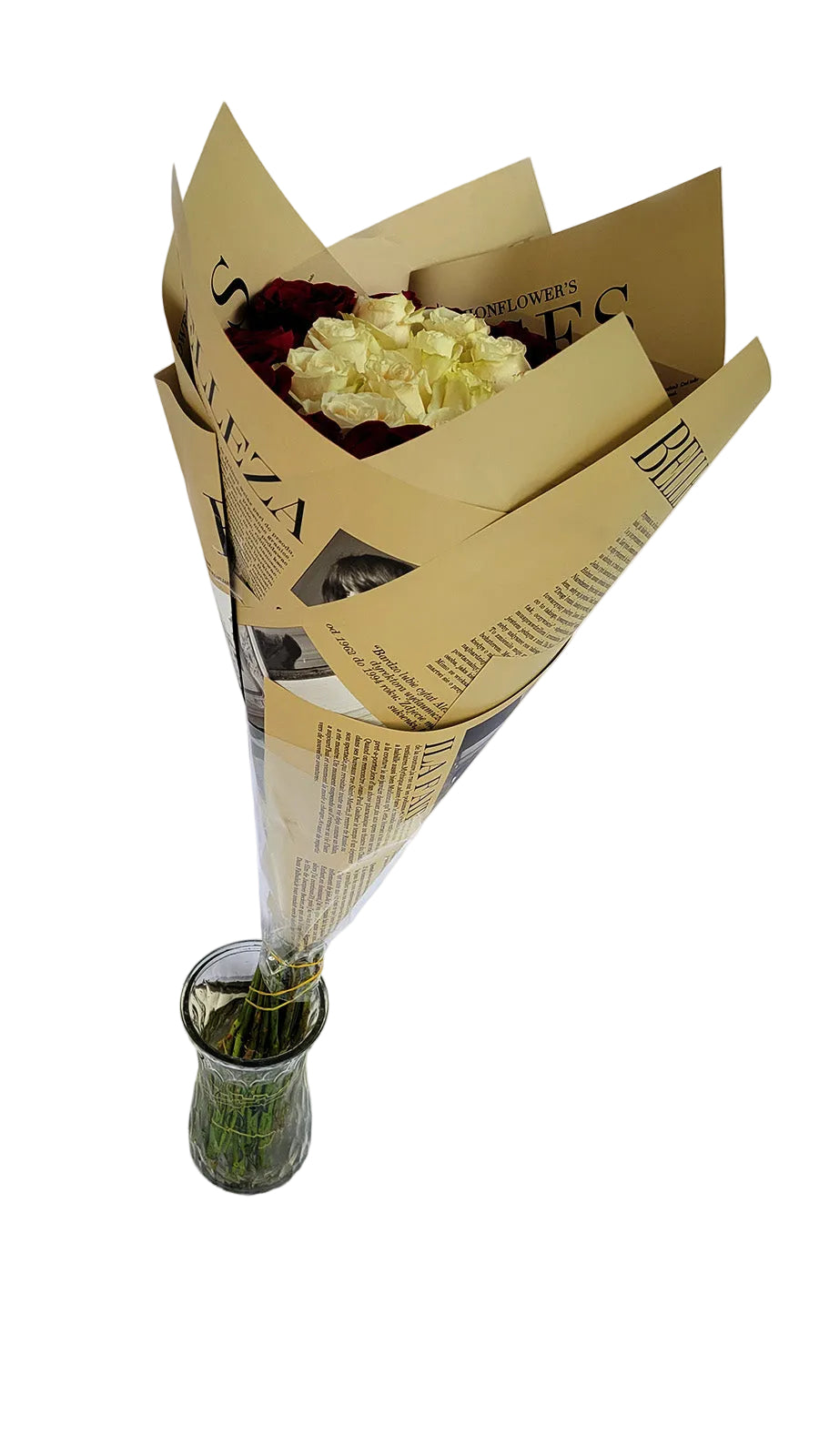 Red Roses and White Roses Combo
