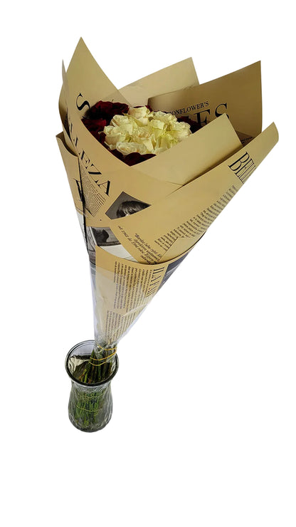 Red Roses and White Roses Combo