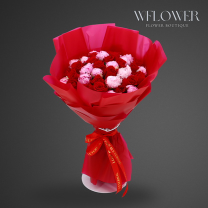 Crimson Peony Devotion Signature Bouquet
