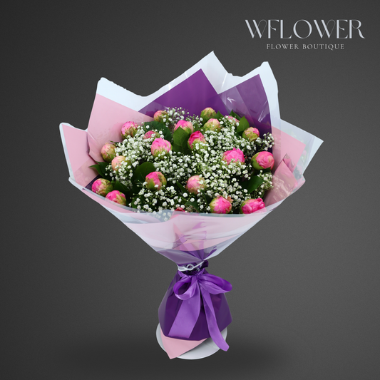 Peony Enchanted Mist Signature Bouquet