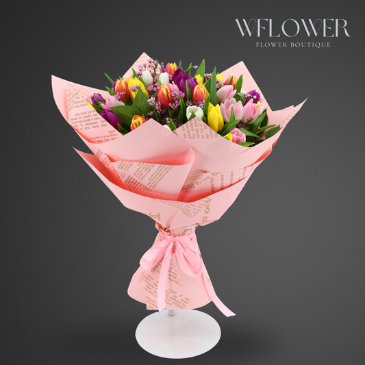 Amsterdam Whisper Tulips Signature Bouquet