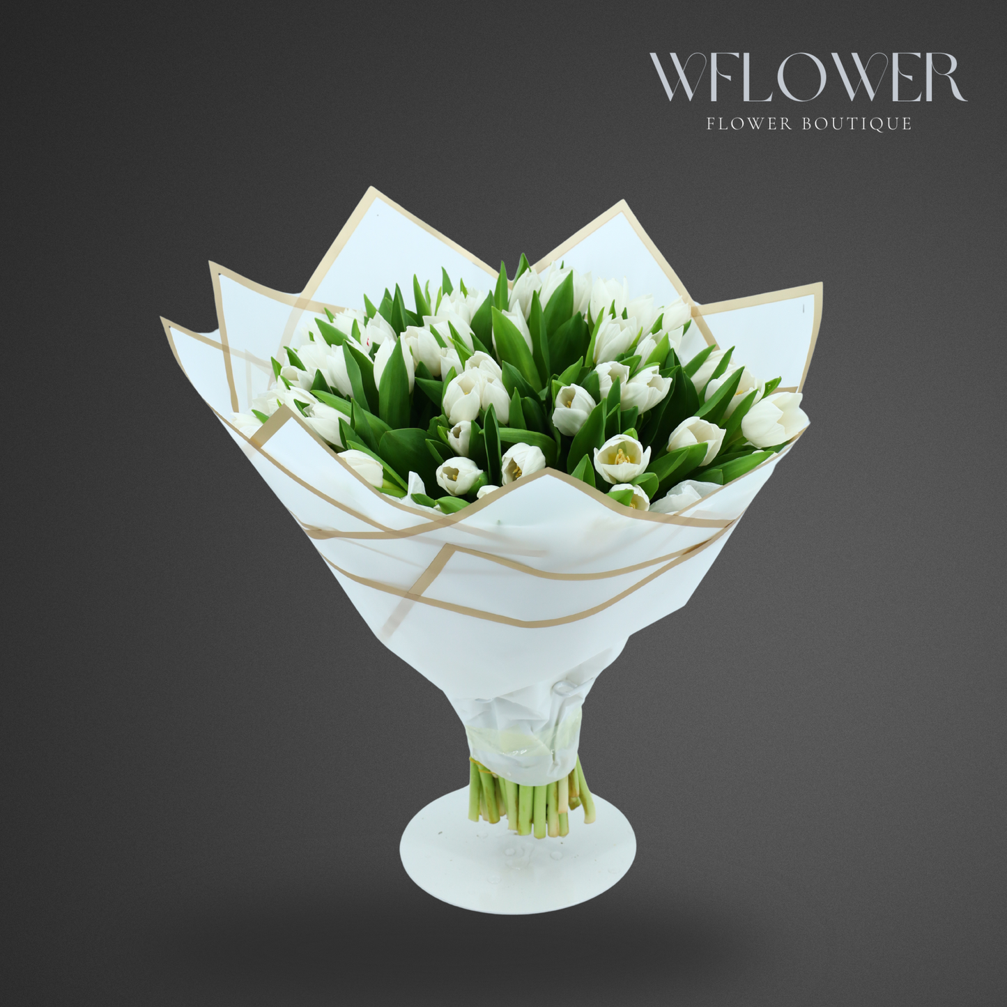 Snow Sonata Tulips Signature Bouquet