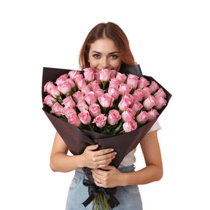 Valentines Opulent Rose Bouquet (100 premium roses hand tied)
